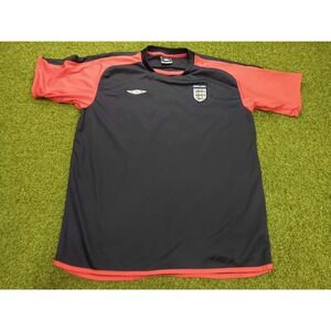 England National Team Jersey Mens Large Black Umbro Training Football Soccer